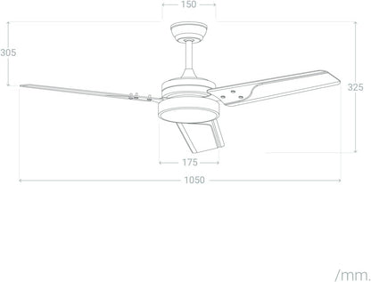 Ventilador techo exterior con y sin luz