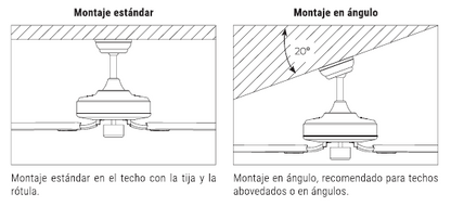 Ventilador techo exterior con y sin luz