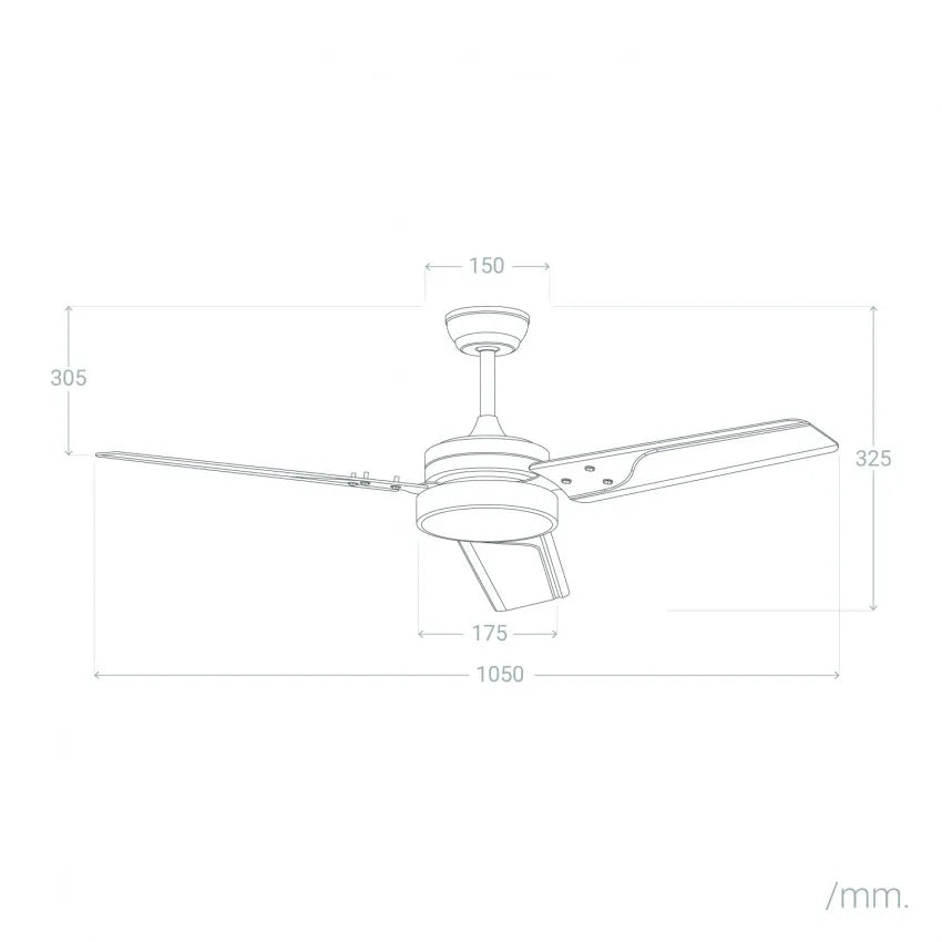 Ventilador techo exterior con luz